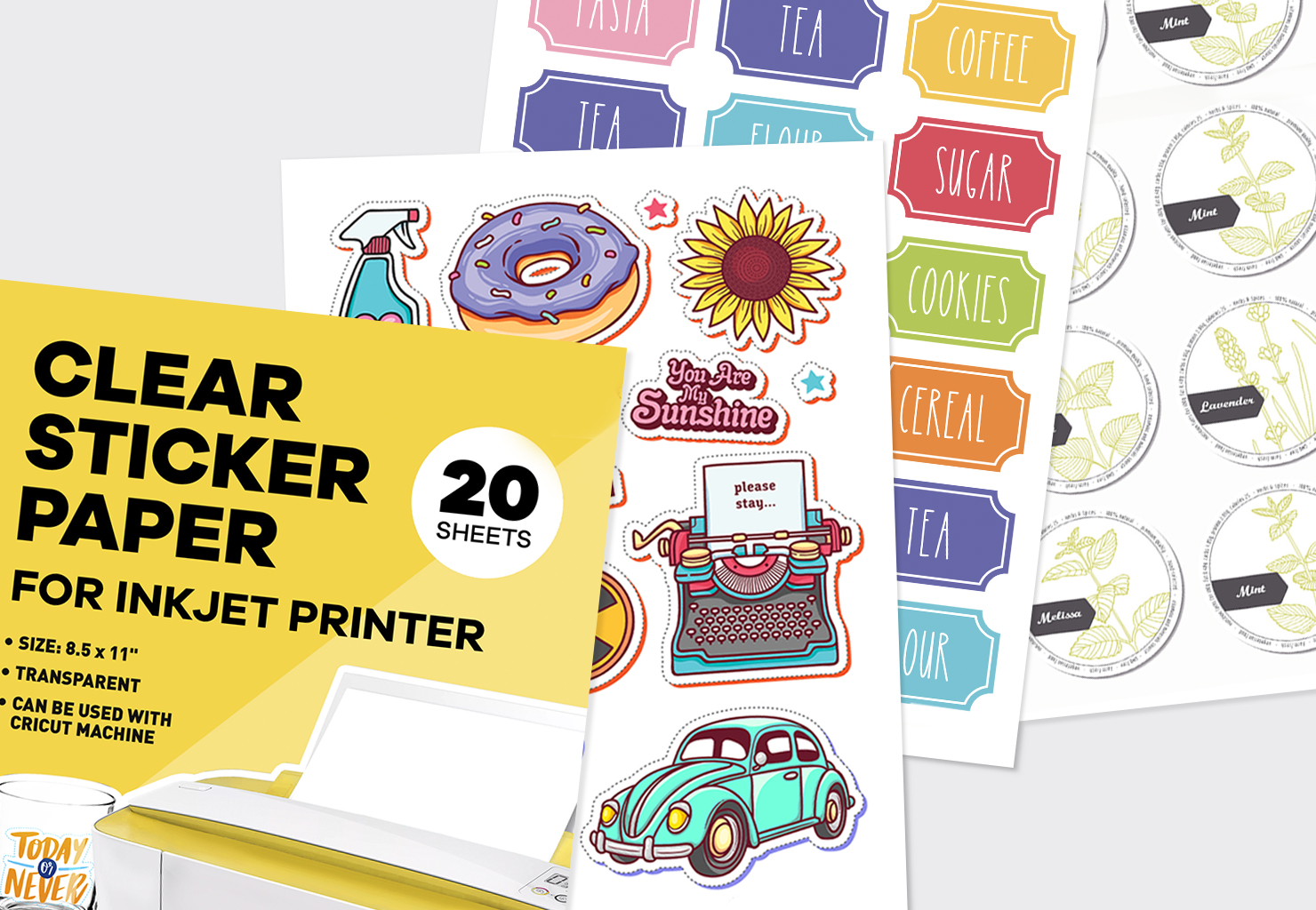Sticker paper and printable media