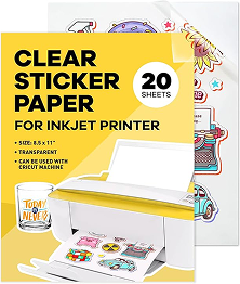 90 percent clear glossy sticker paper