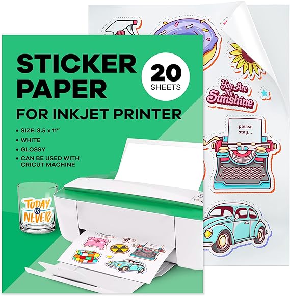 Glossy sticker paper